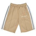 Palm Angels Classic Track Shorts - Khaki/White